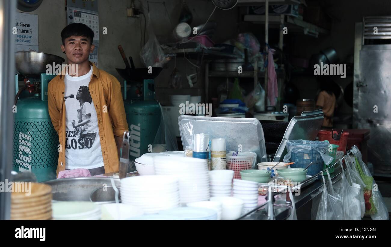Suppe-Shop in Chinatown Bangkok Thailand Stockfoto
