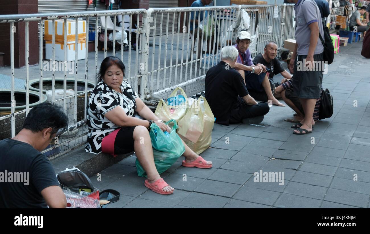 Flohmarkt am Thanon Suea POa Chinatown Bangkok Thailand Asien Stockfoto