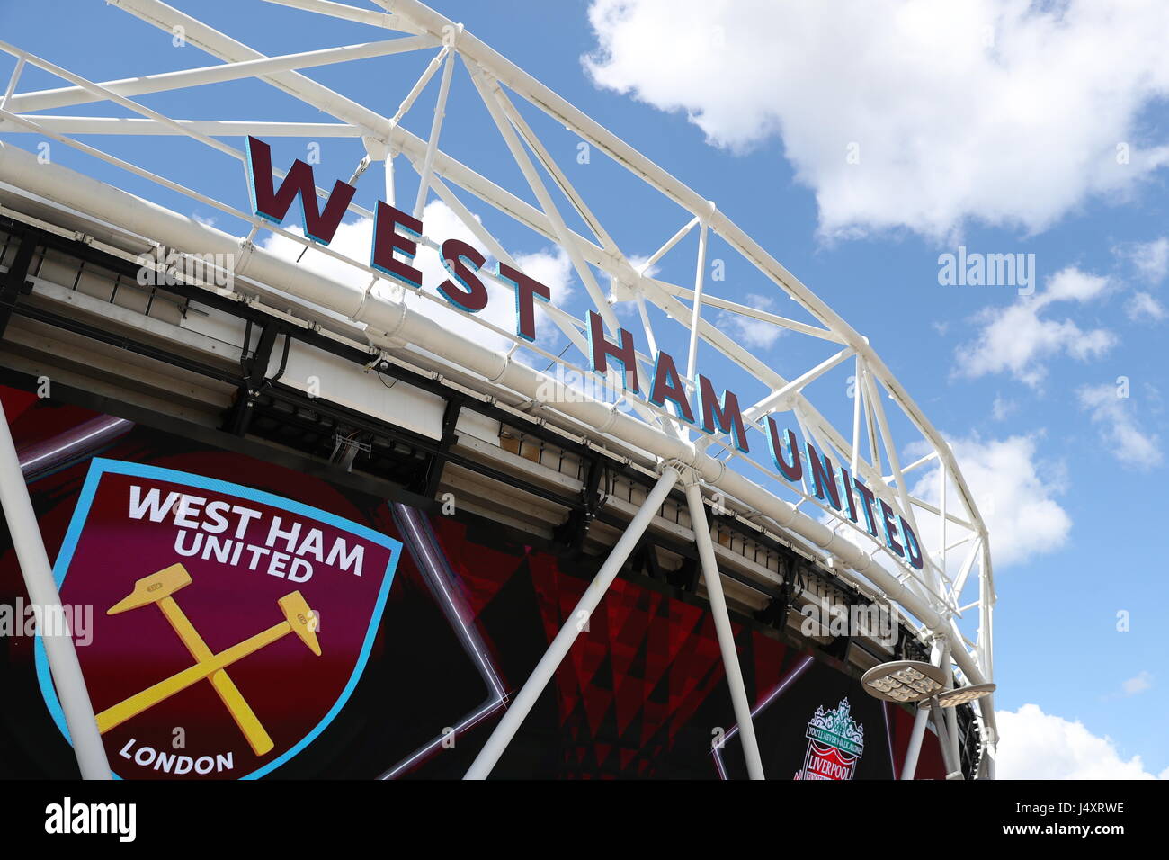Einen Überblick über London Stadium während der Premier-League-Spiel London Stadium. Stockfoto