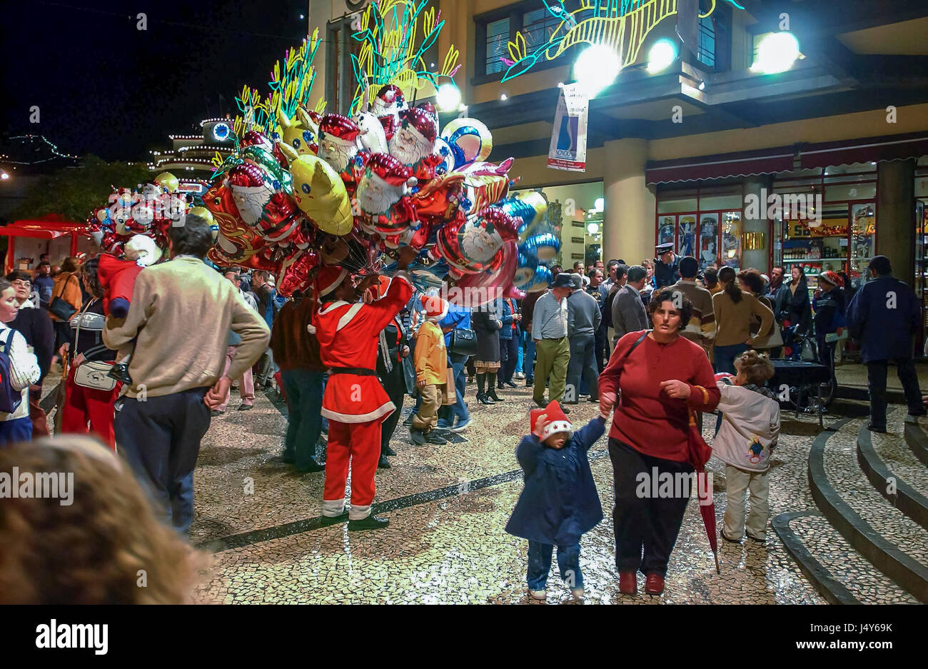 Weihnachten in Funchal Madeira. Stockfoto