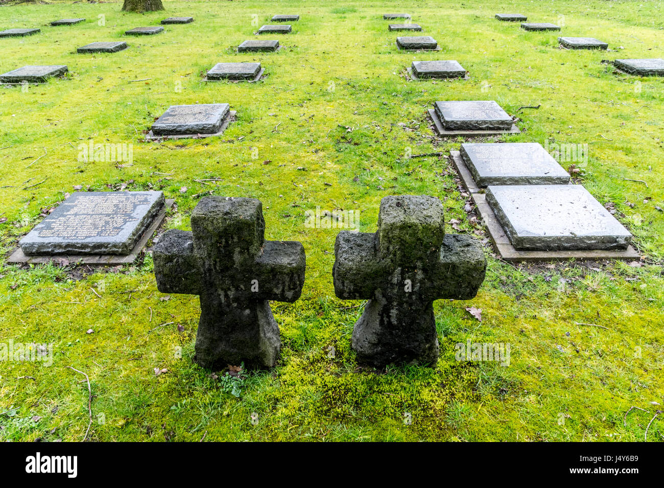 Die deutschen ersten Weltkrieg Friedhof Vladslo auf Belgien Salient Stockfoto