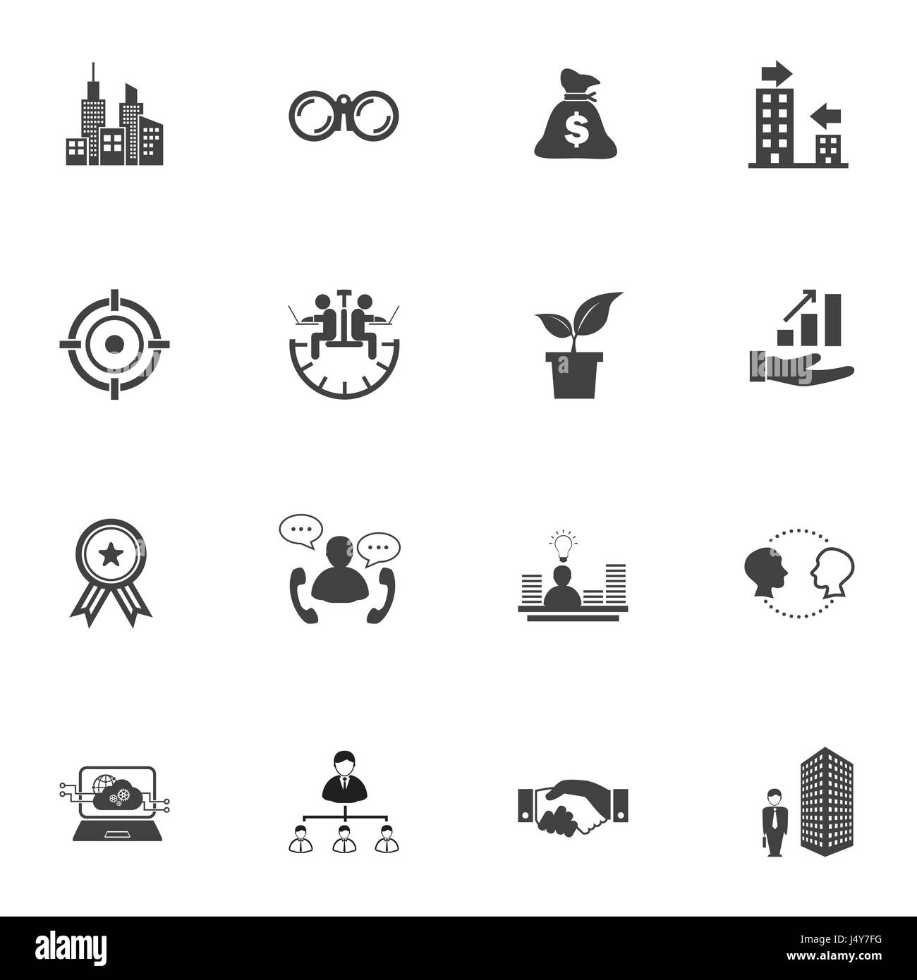 Wachstum des Business, Business Finance Icon-set Stock Vektor