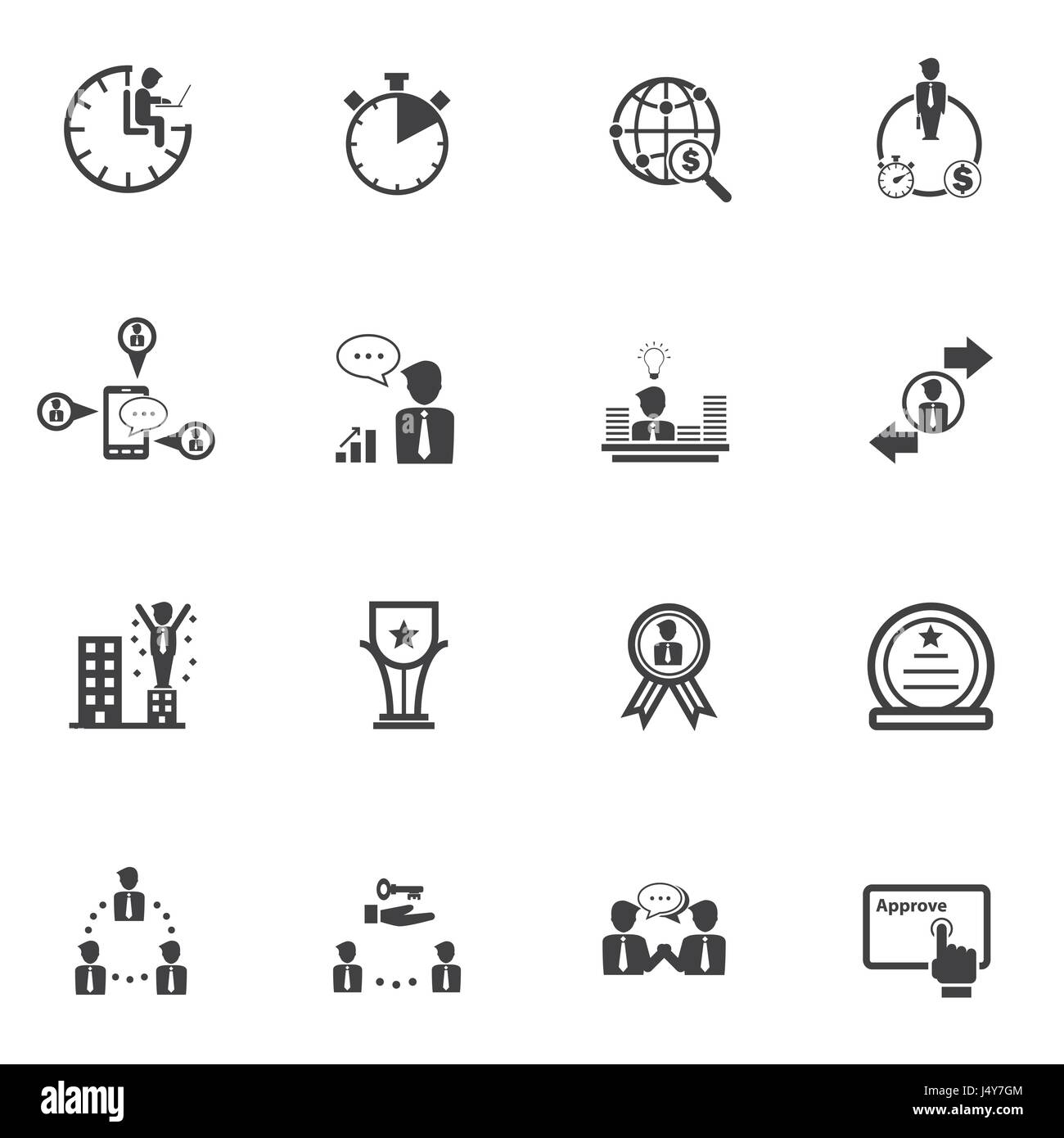 Geschäftsleute und Finanzen Ikonen mit Textur-Hintergrund Stock Vektor