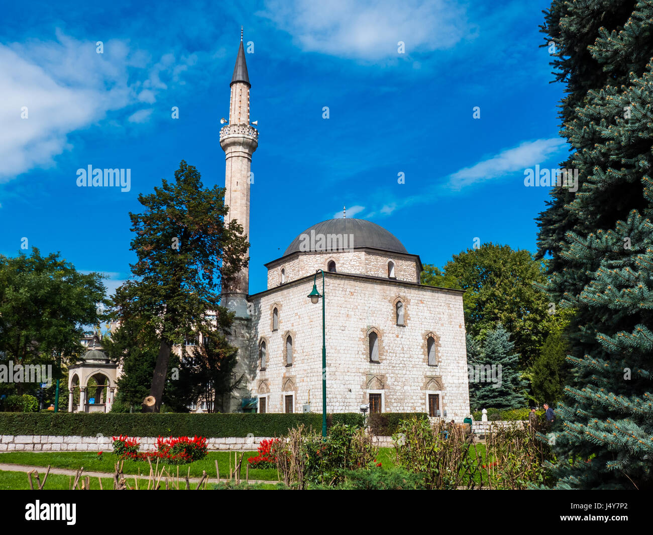 Sarajevo, Bosnien und Herzegowina - 25. September 2014 - Alipasina Moschee in Sarajevo, Bosnien und Herzegowina. Stockfoto