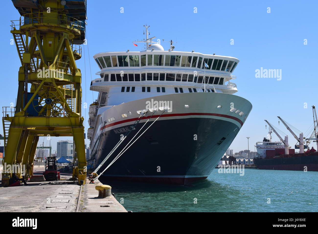 MS Balmoral, Fred Olsen Cruise Lines, im Hafen, Casablanca, Marokko Stockfoto