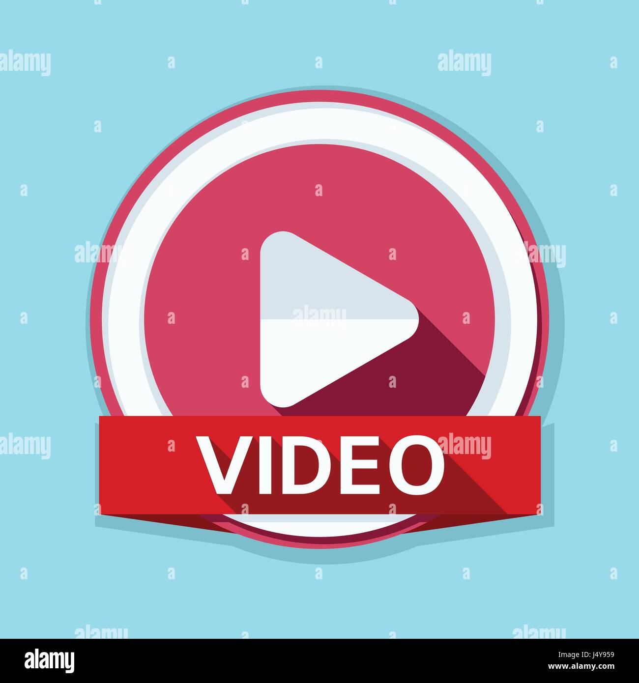 Spielen Video-Taste Abbildung Stock Vektor