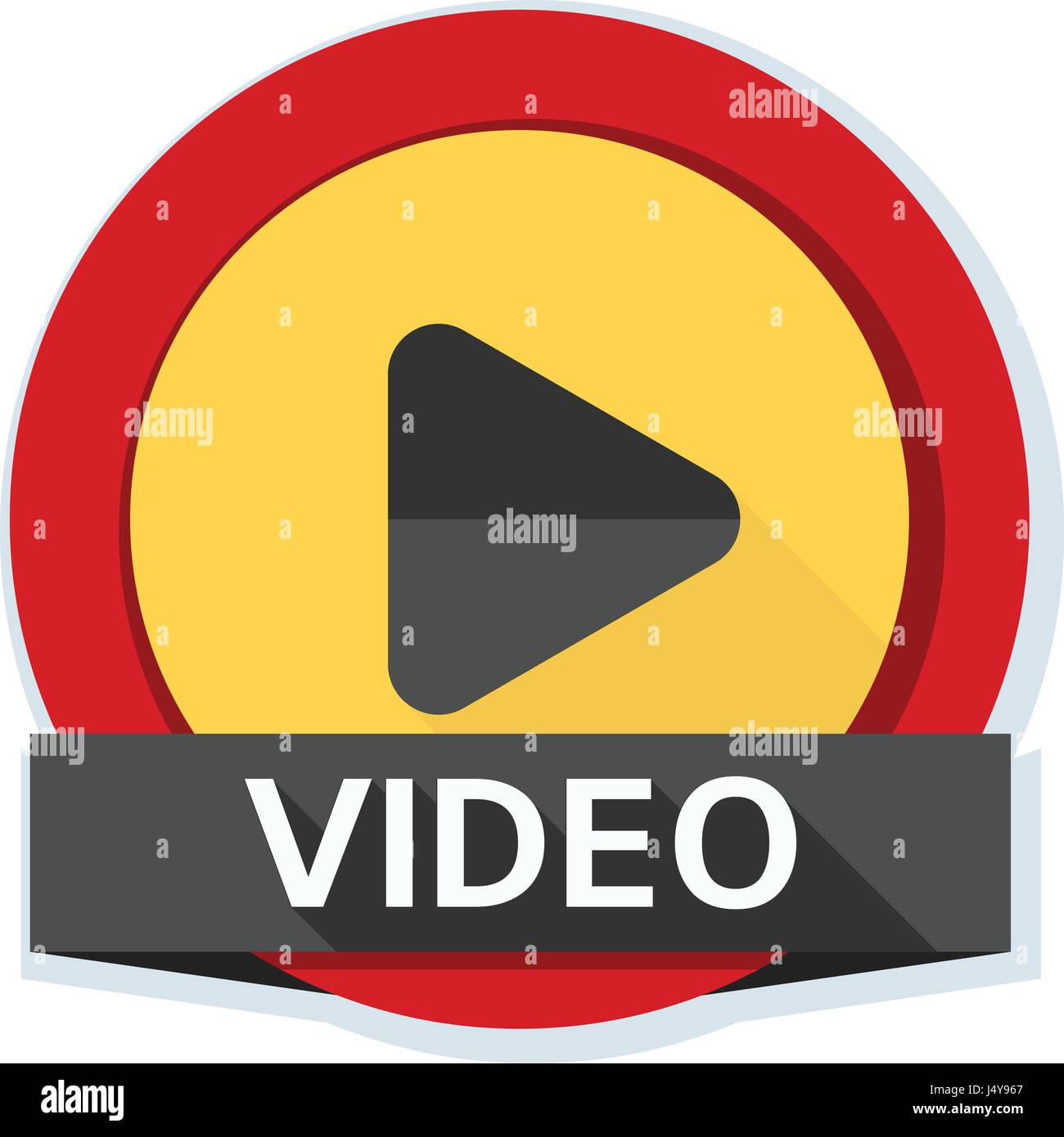 Spielen Video-Taste Abbildung Stock Vektor
