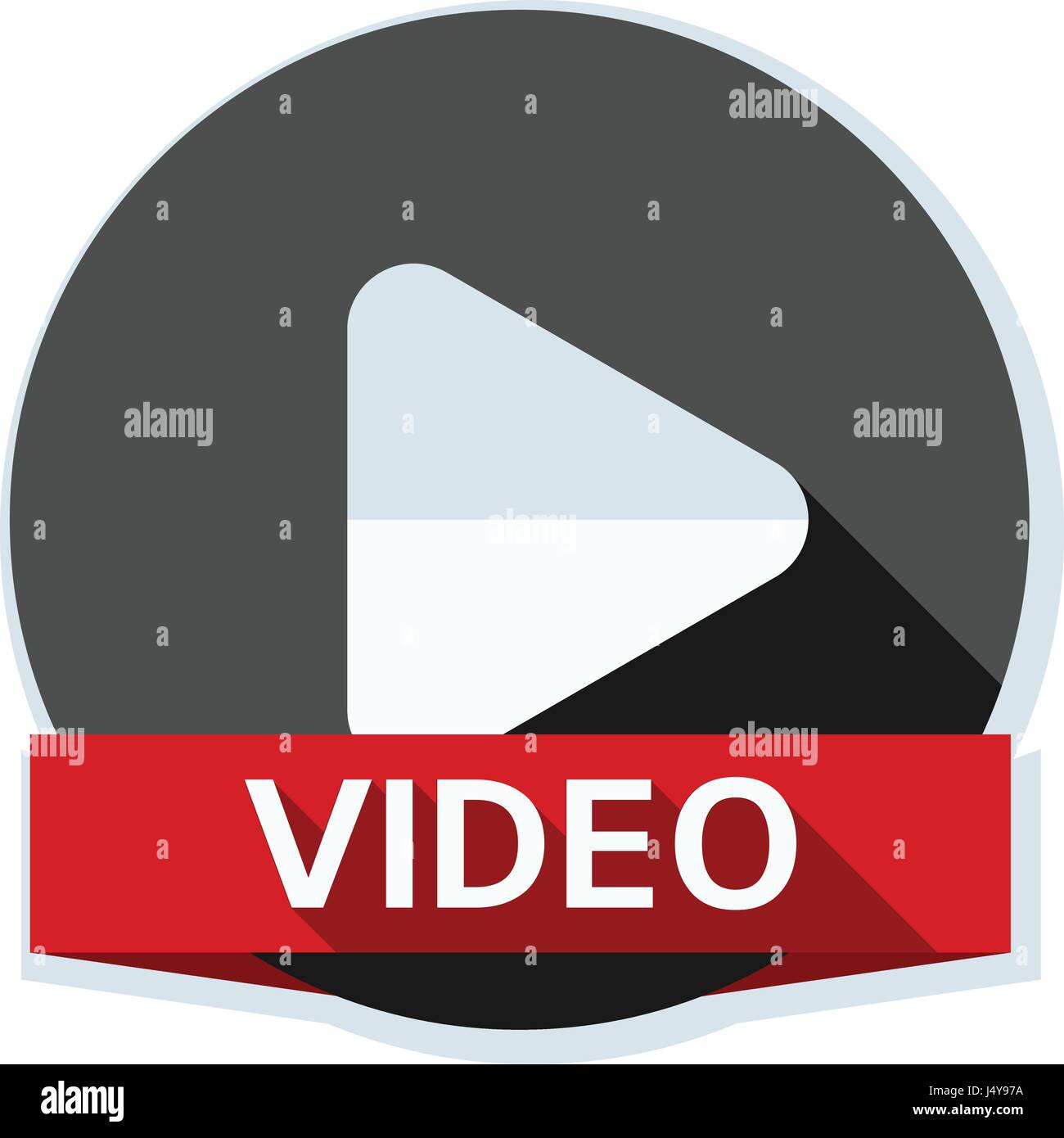 Spielen Video-Taste Abbildung Stock Vektor