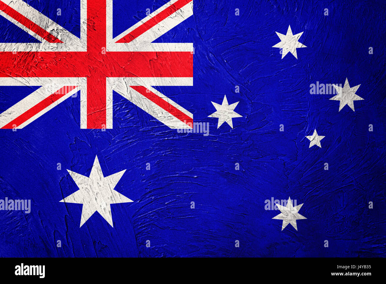 Grunge Australien Flagge. Australien-Flagge mit Grunge-Textur. Stockfoto
