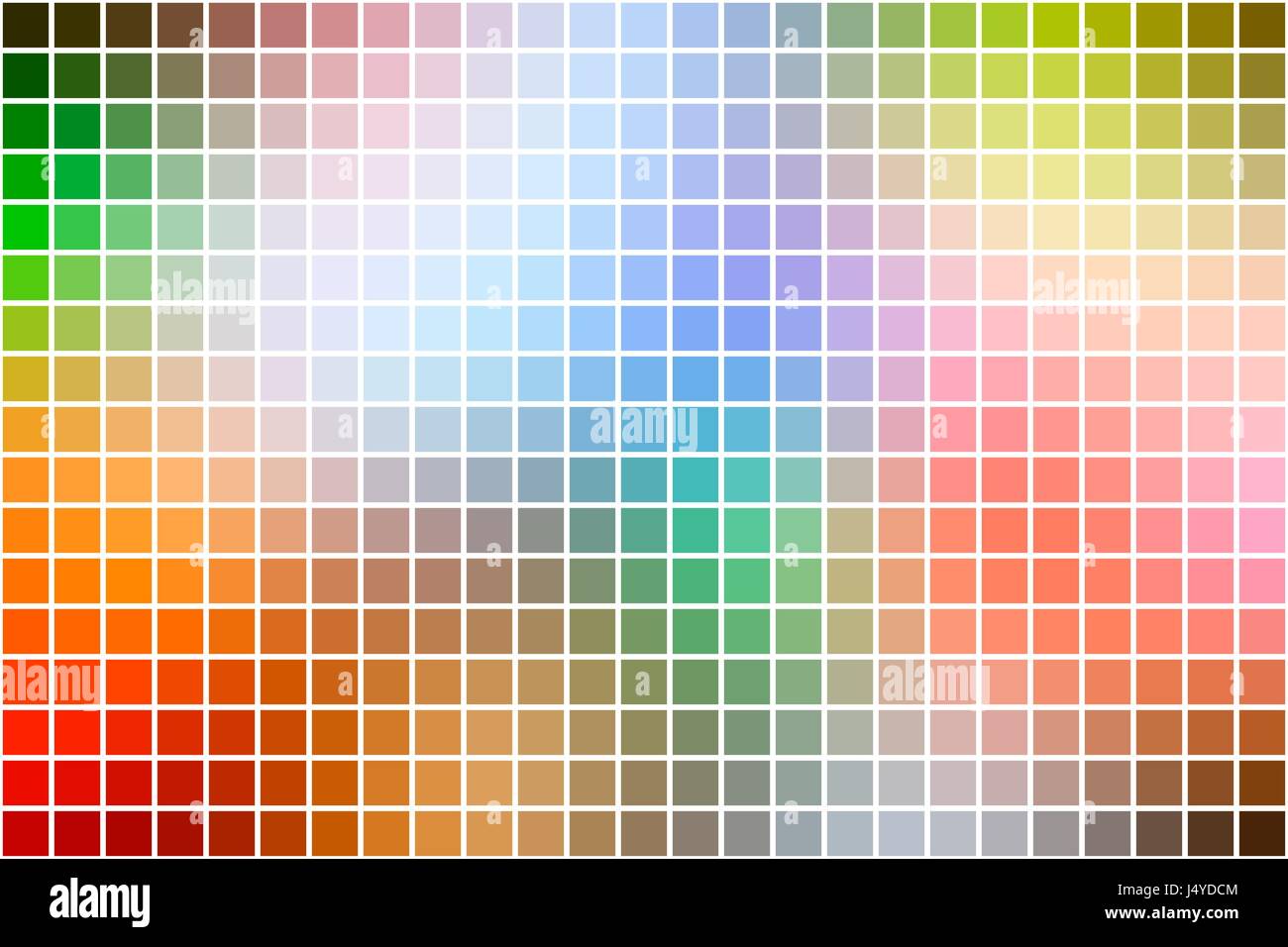 Regenbogen Farben abstrakt Vektor quadratischen Fliesen über weißen Mosaik Hintergrund Stock Vektor