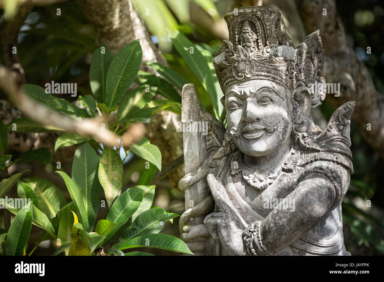 Sandstein-Statue des Hindu-Gottes, Bali Architektur Stockfoto
