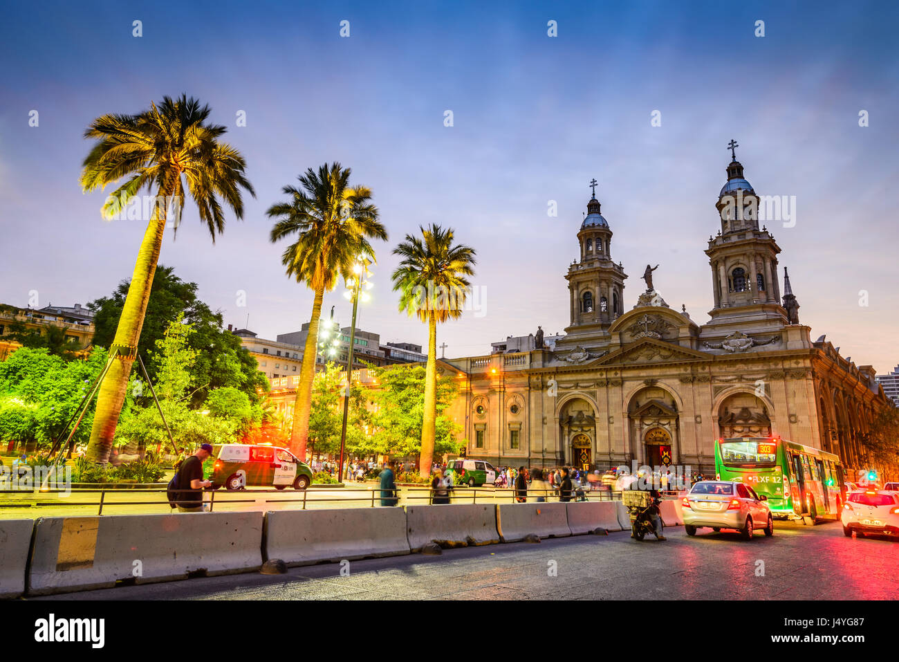 SANTIAGO DE CHILE, CHILE 15. April 2017 Plaza de Armas, wichtigsten