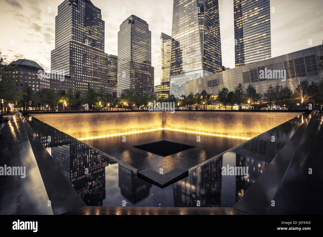 9/11 Memorial, das National September 11 Memorial & Museum Stockfoto