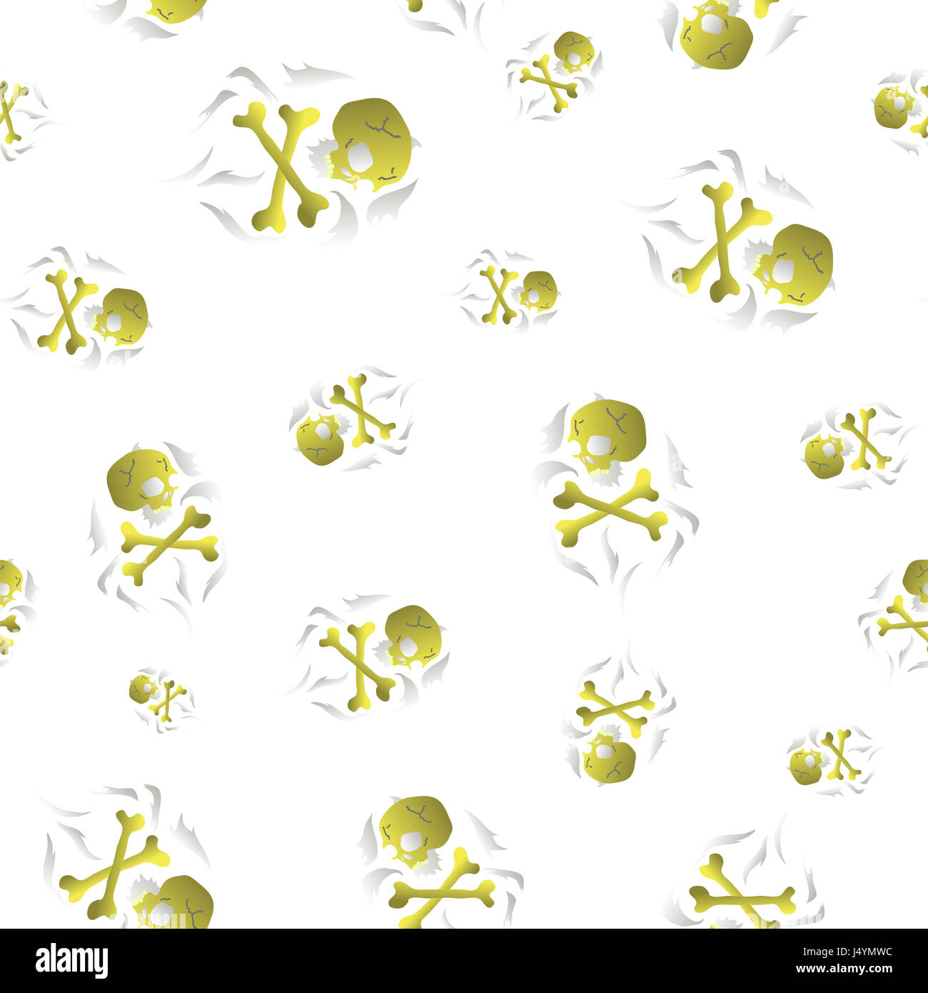 Menschlicher Schädel nahtlose Zufallsmuster Stockfoto