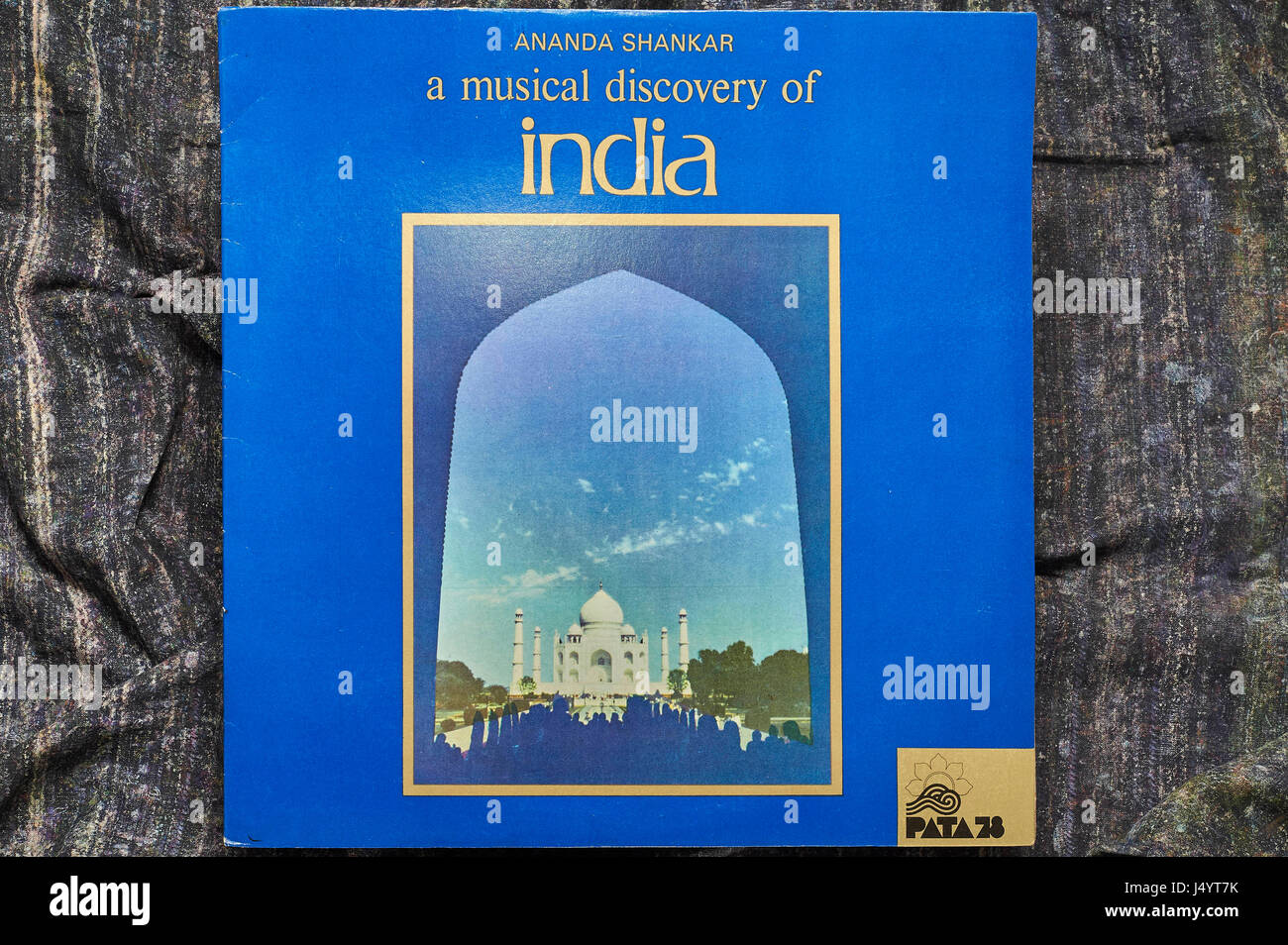Lange spielen Aufzeichnungen von Ananda Shankar, Indien, Asien Stockfoto