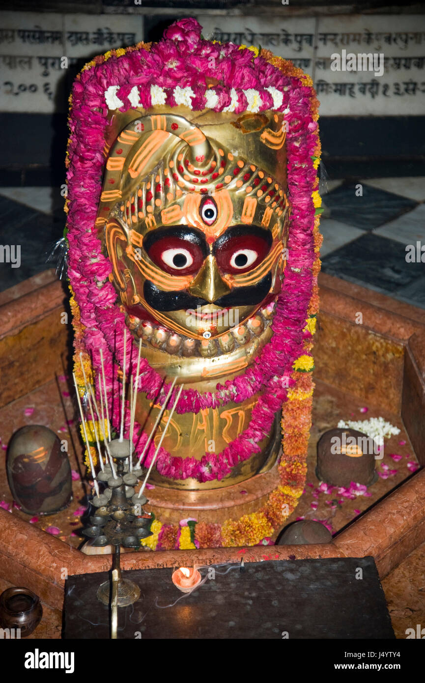 Rangeshwar Mahadev Statue im Tempel, Mathura, Uttar Pradesh, Indien, Asien Stockfoto