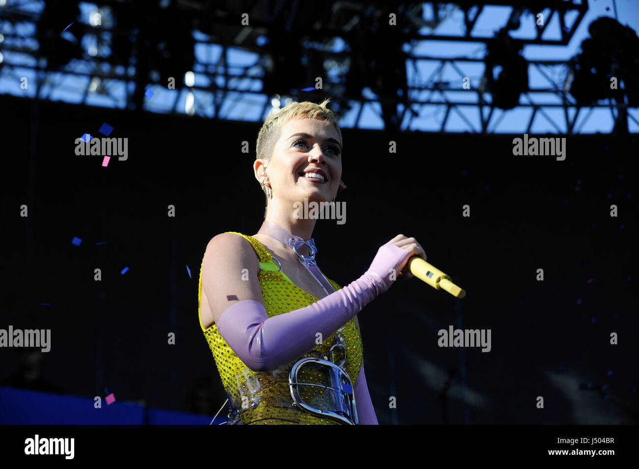 Sängerin Katy Perry erklingt in 2017 KIIS FM Wango Tango am StubHub Center am 13. Mai 2017 in Carson, Kalifornien. Stockfoto