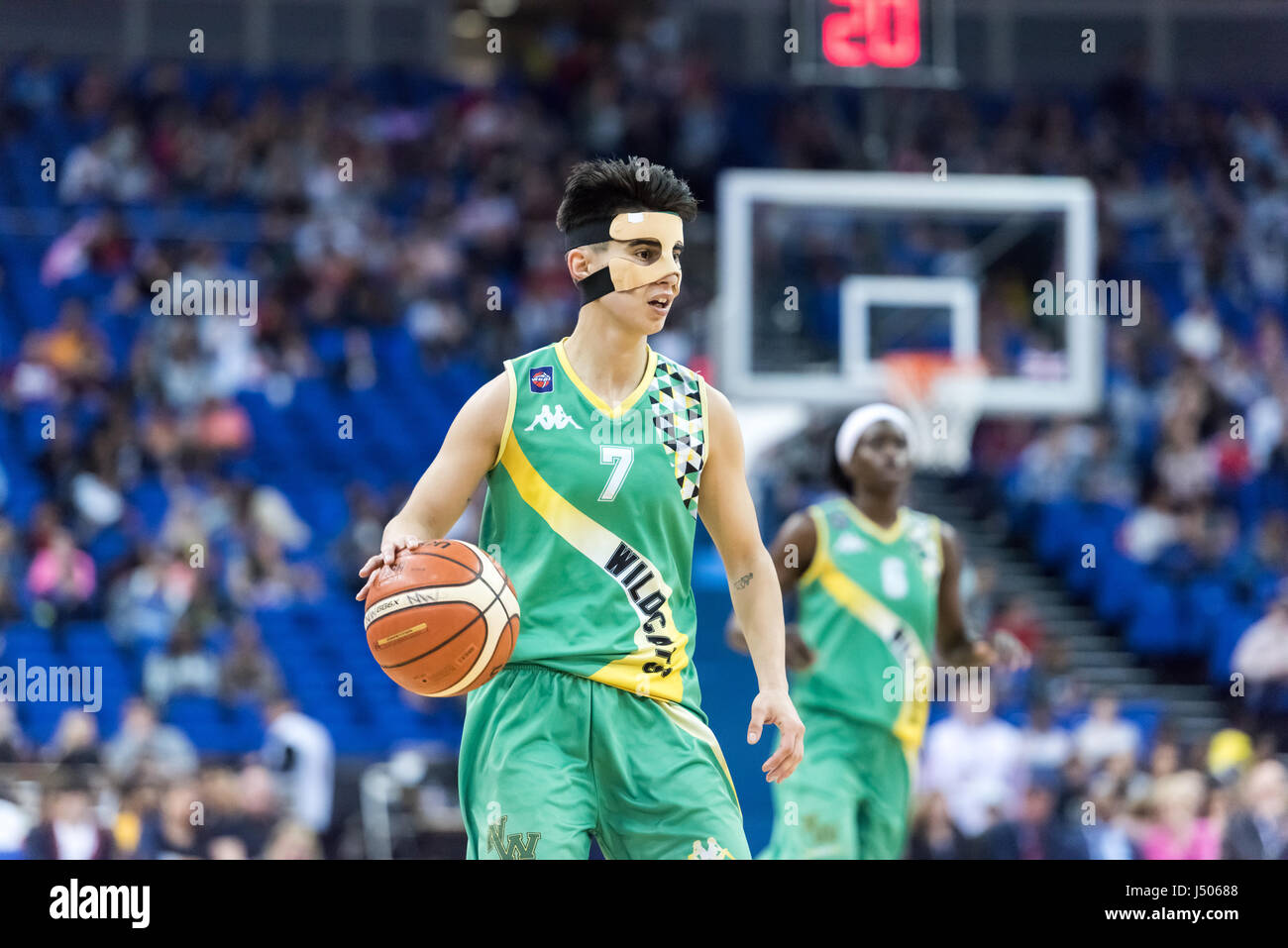 London, UK, 14. Mai 2017.  WBBL Basketball Play-off Finale, Sevenoaks Sonnen gegen Nottingham Wildcats in der O2 Arena, London.  Kredit-Pmgimaging/Alamy Live News. © Pmgimaging/Alamy Live-Nachrichten Stockfoto