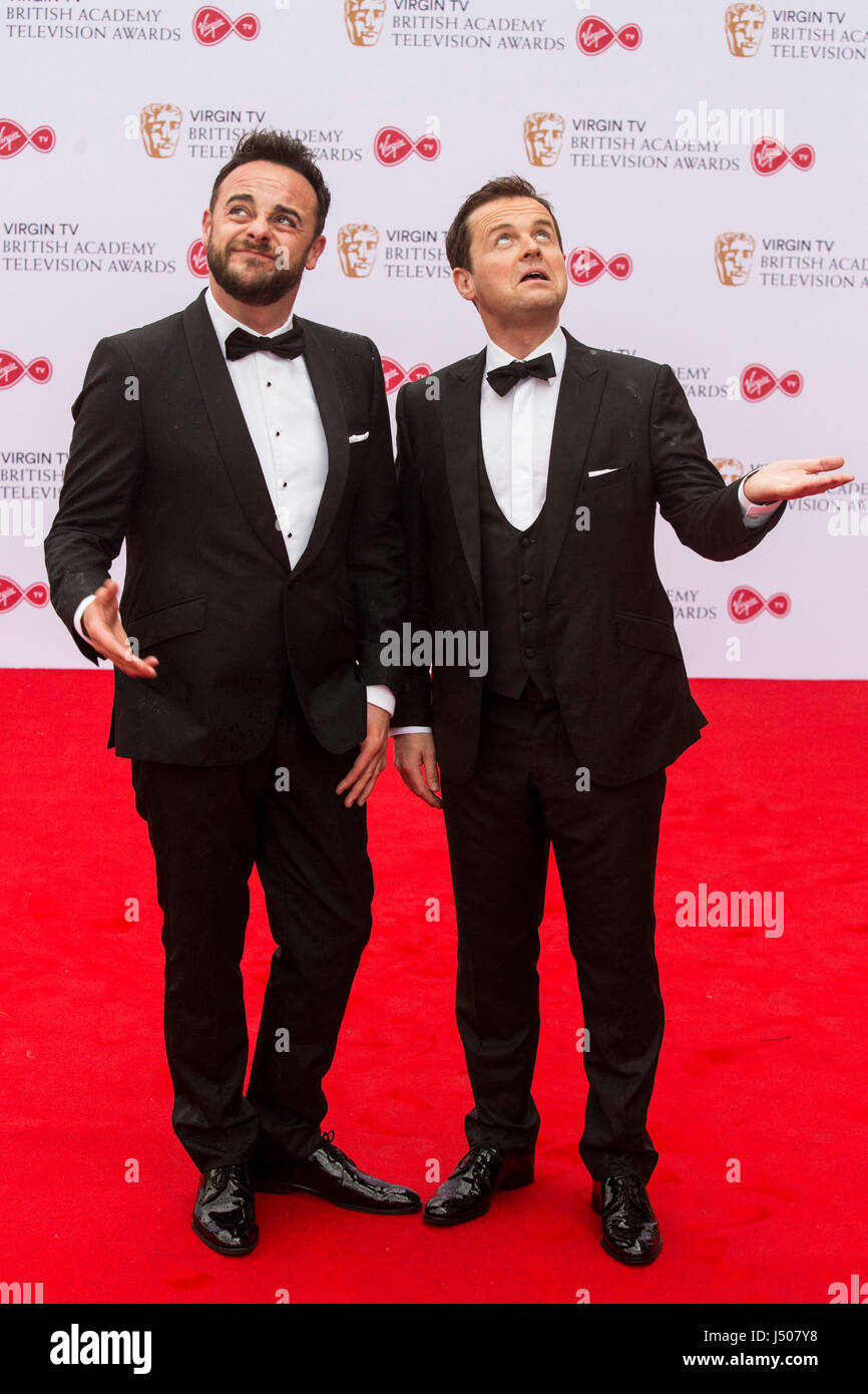 Lonodn, UK. 14. Mai 2017. TV-Moderatoren Ant & Dec, Ant McPartlin und Declan Donnelly kommen für die Jungfrau TV British Academy Television Awards (BAFTAs) in der Royal Festival Hall. Foto: Lebendige Bilder/Alamy Live-Nachrichten Stockfoto