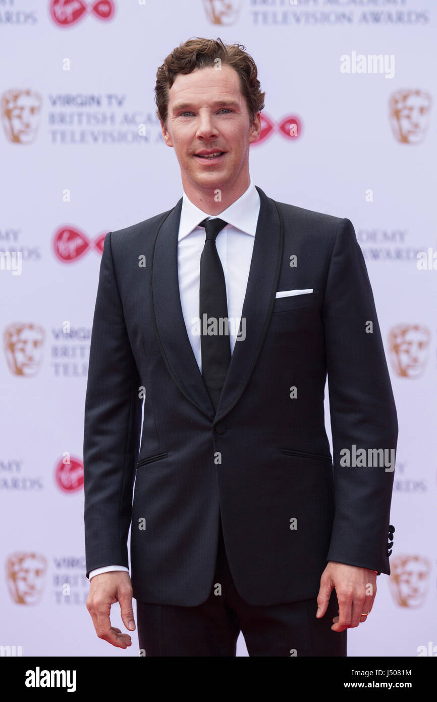 Lonodn, UK. 14. Mai 2017. Schauspieler Benedict Cumberbatch kommt für die Jungfrau TV British Academy Television Awards (BAFTAs) in der Royal Festival Hall. Foto: Lebendige Bilder/Alamy Live-Nachrichten Stockfoto