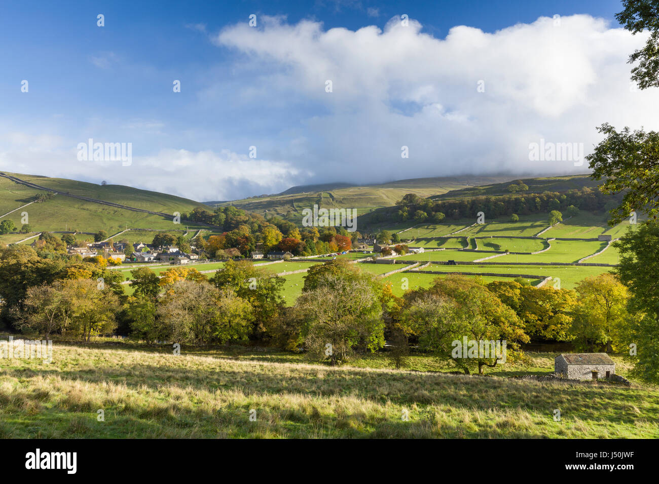 Kettlewell Dorf in Wharfedale The Yorkshire Dales UK Stockfoto