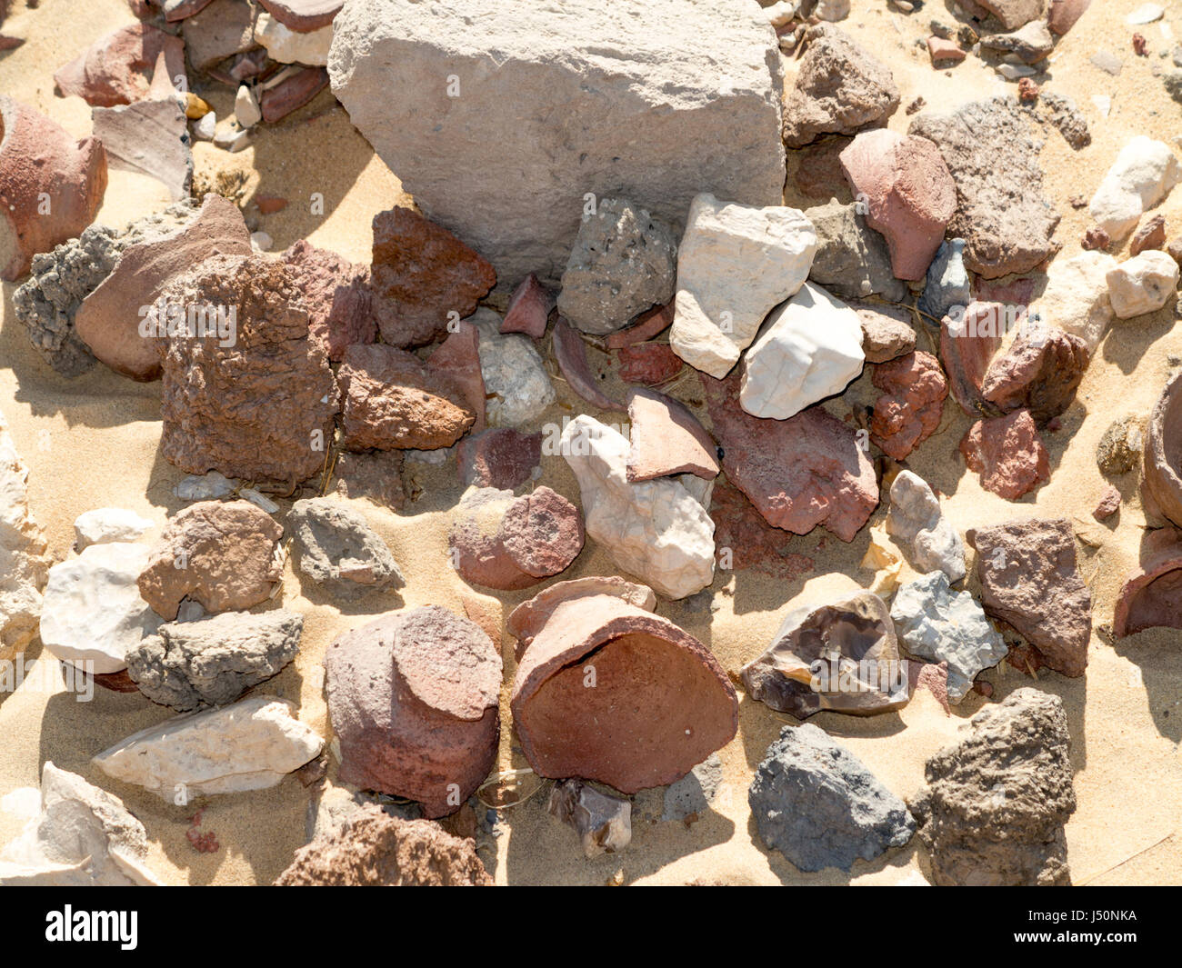 In der Nähe der Wüste bei Umm el-Qa'ab Mitte Abydos, Ägypten Stockfoto