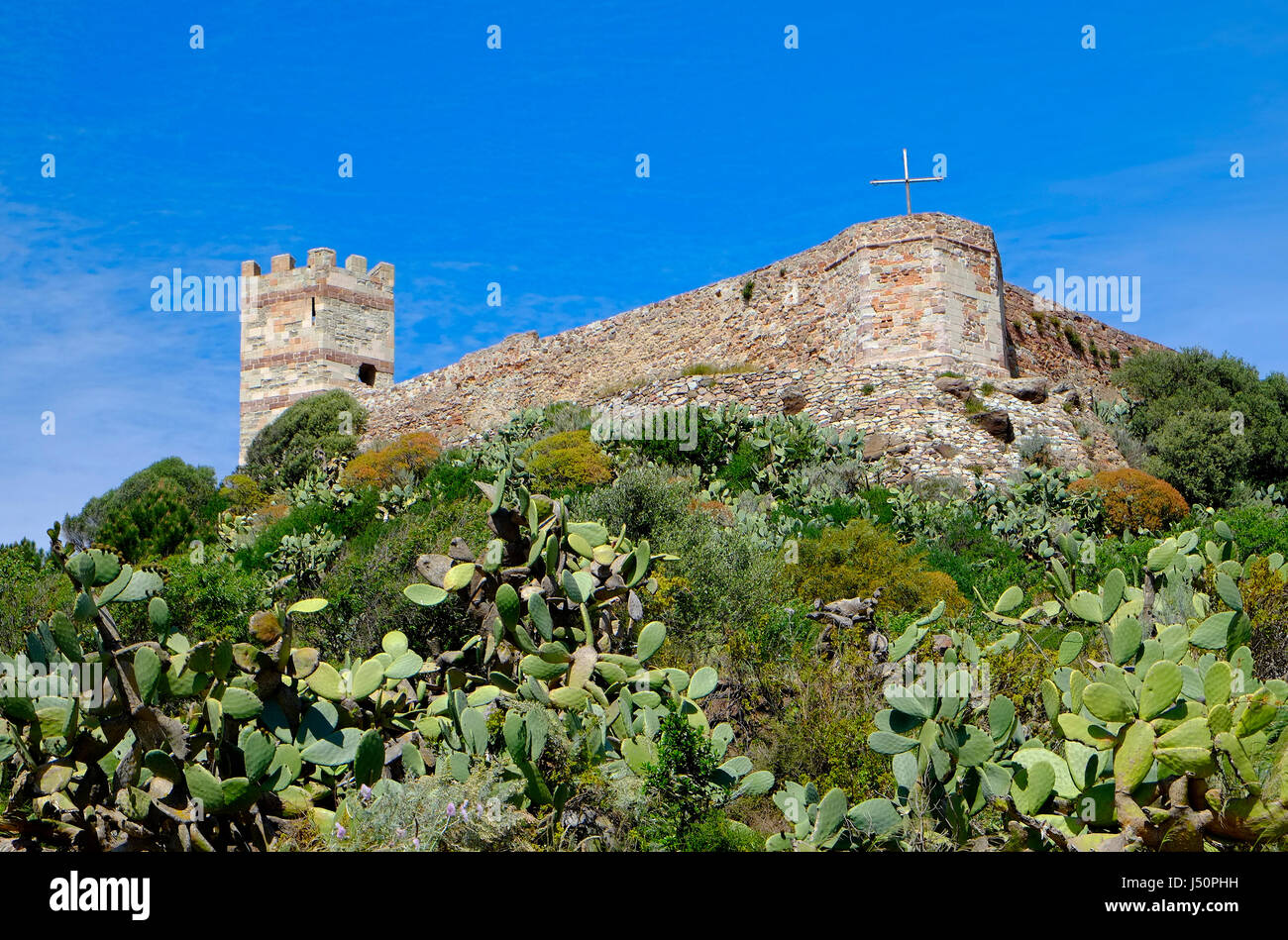 Burg Malaspina, Bosa, Sardinien, Italien Stockfoto