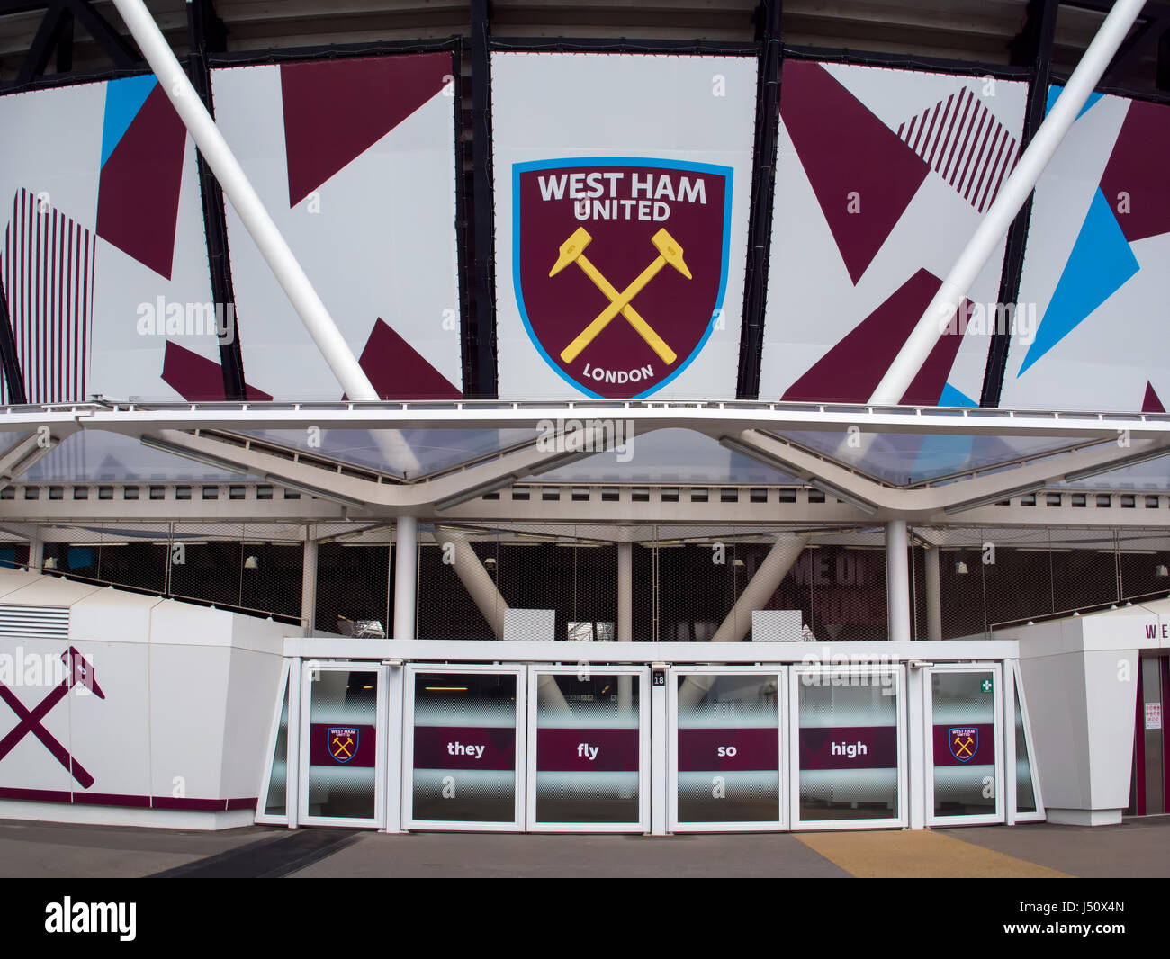 West Ham FC Stadionneubau im Queen Elizabeth Olympic Park London Stockfoto