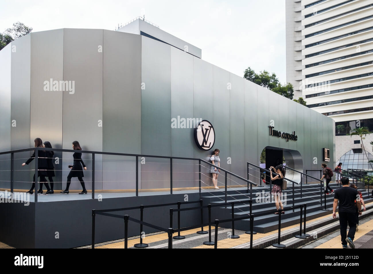 Louis Vuitton Zeitkapsel Ausstellung in Hongkong Stockfoto