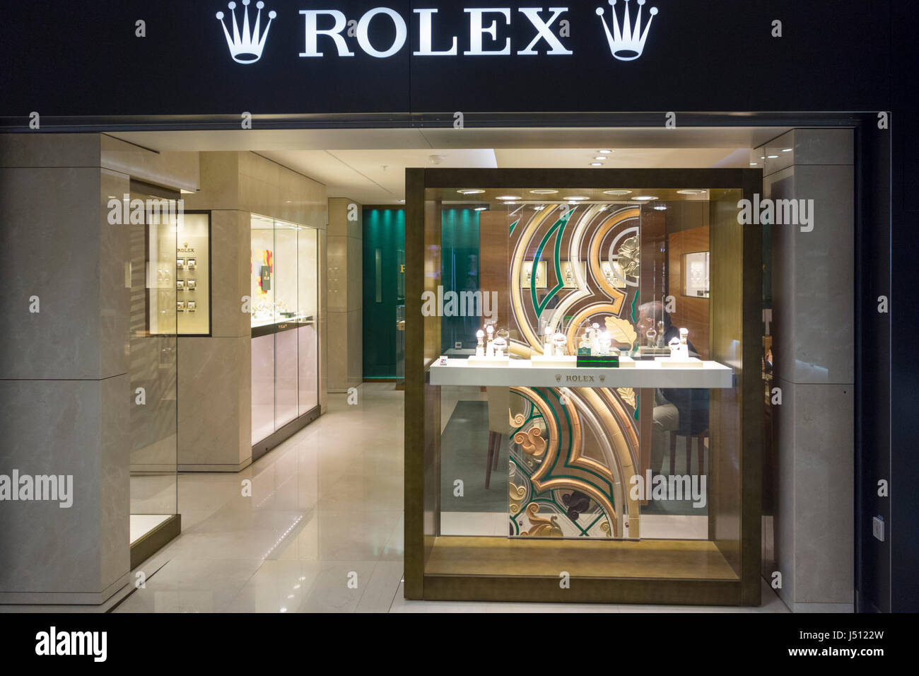 Rolex Duty-free Shop, internationalen Flughafen Genf, Schweiz  Stockfotografie - Alamy