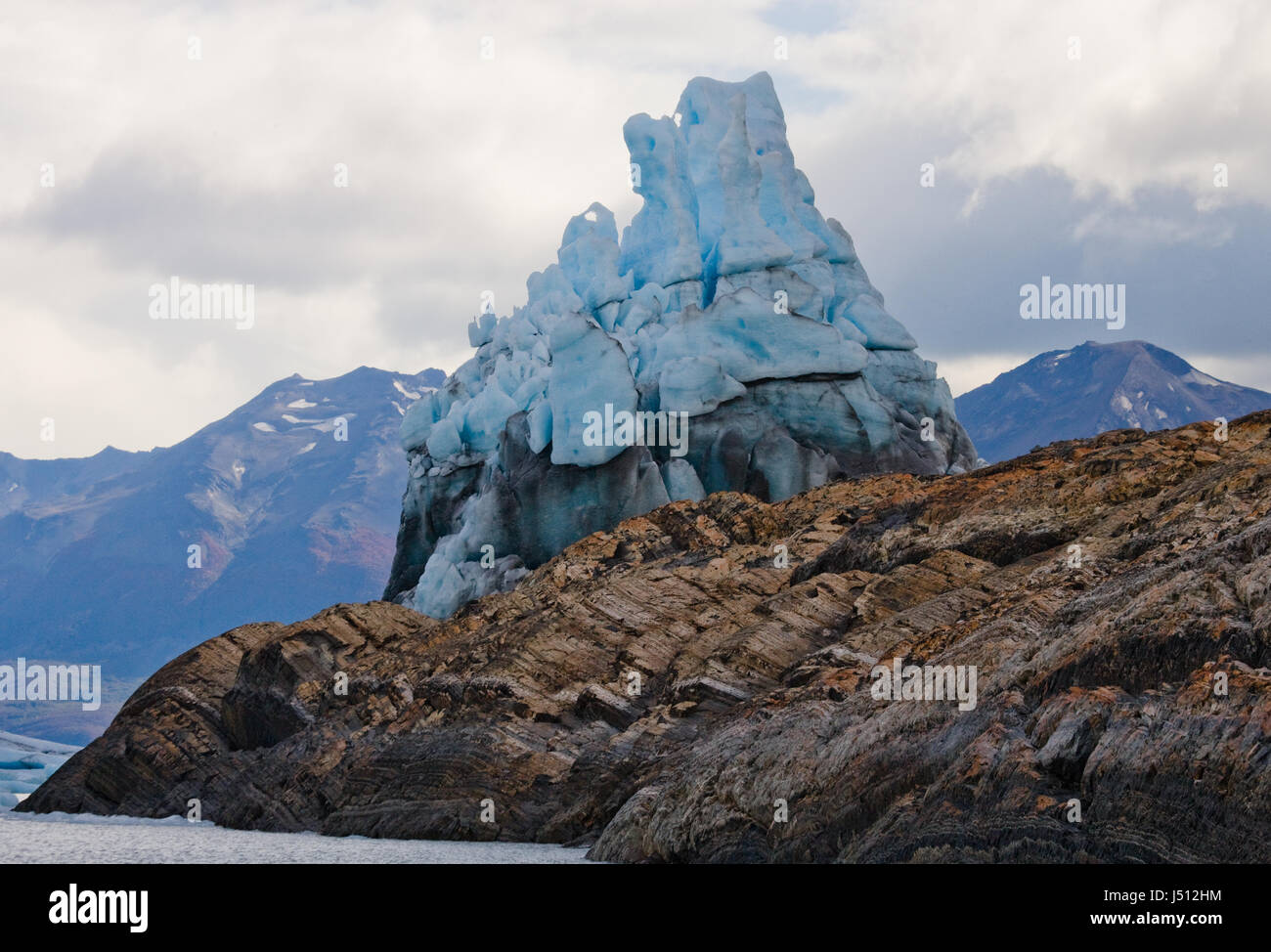 Allgemeiner Blick auf den Perito Moreno Gletscher. Argentinien. Querformat. Stockfoto