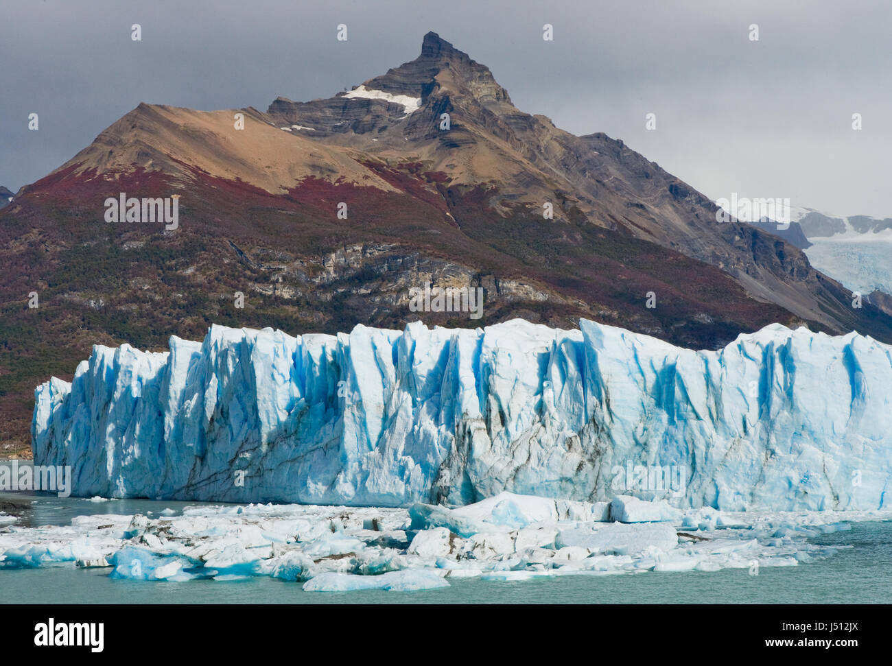 Allgemeiner Blick auf den Perito Moreno Gletscher. Argentinien. Querformat. Stockfoto
