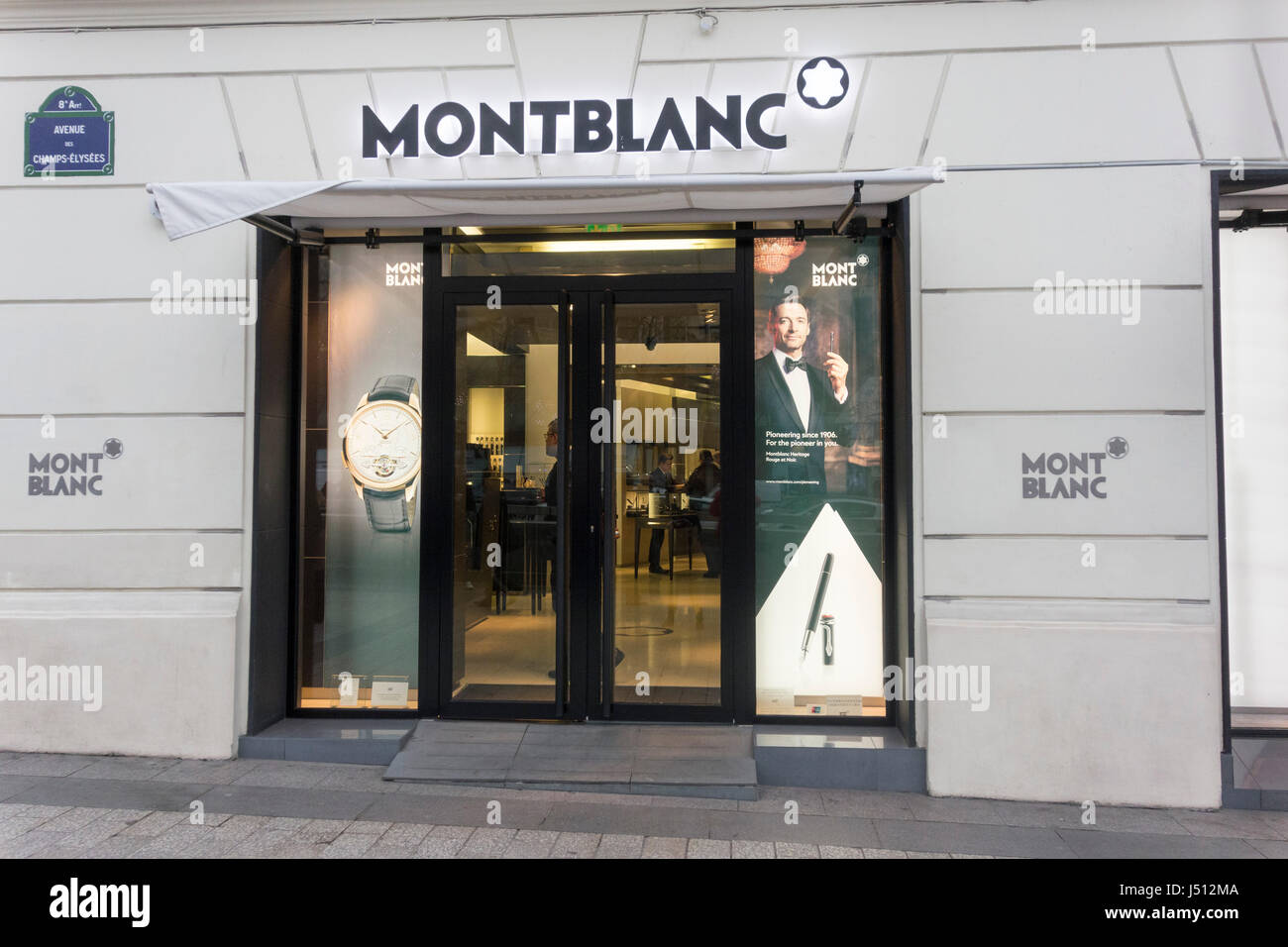 Montblanc Shop, Champs-Elysées, Paris, Frankreich Stockfoto