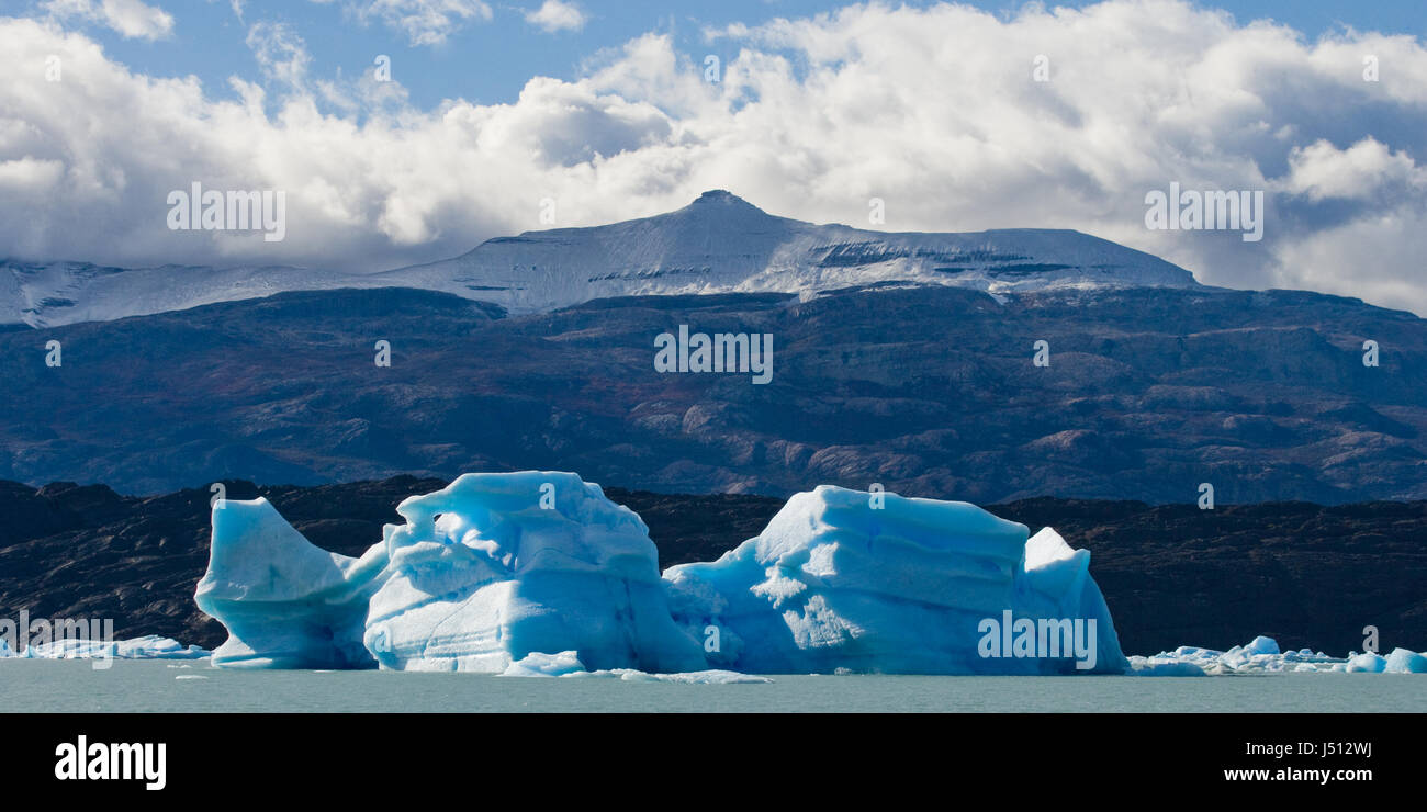 Allgemeiner Blick auf den Perito Moreno Gletscher. Argentinien. Querformat. Stockfoto