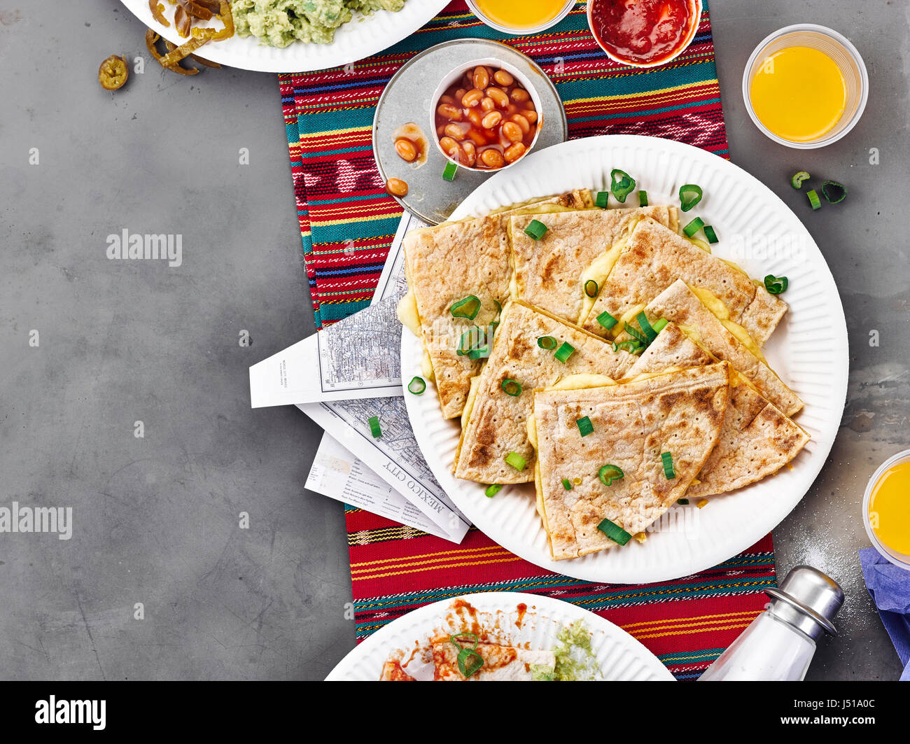 Mexikanisches quesadilla Stockfoto