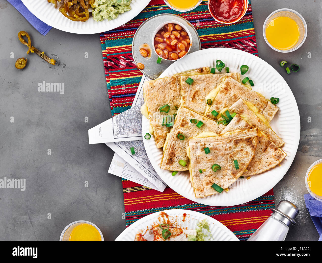 Mexikanisches quesadilla Stockfoto