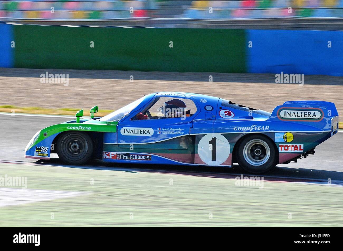 Inaltera Rennwagen während die Classic Days im nie Magny Cours track Stockfoto