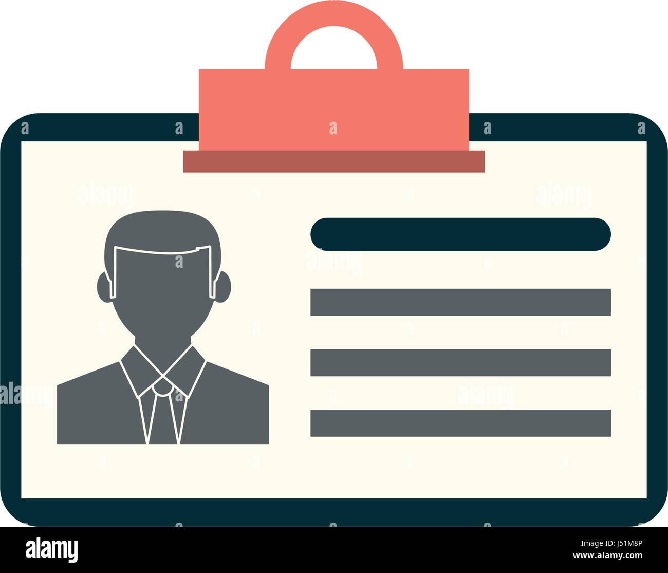 ID-Karte Symbolbild zu arbeiten Stock Vektor