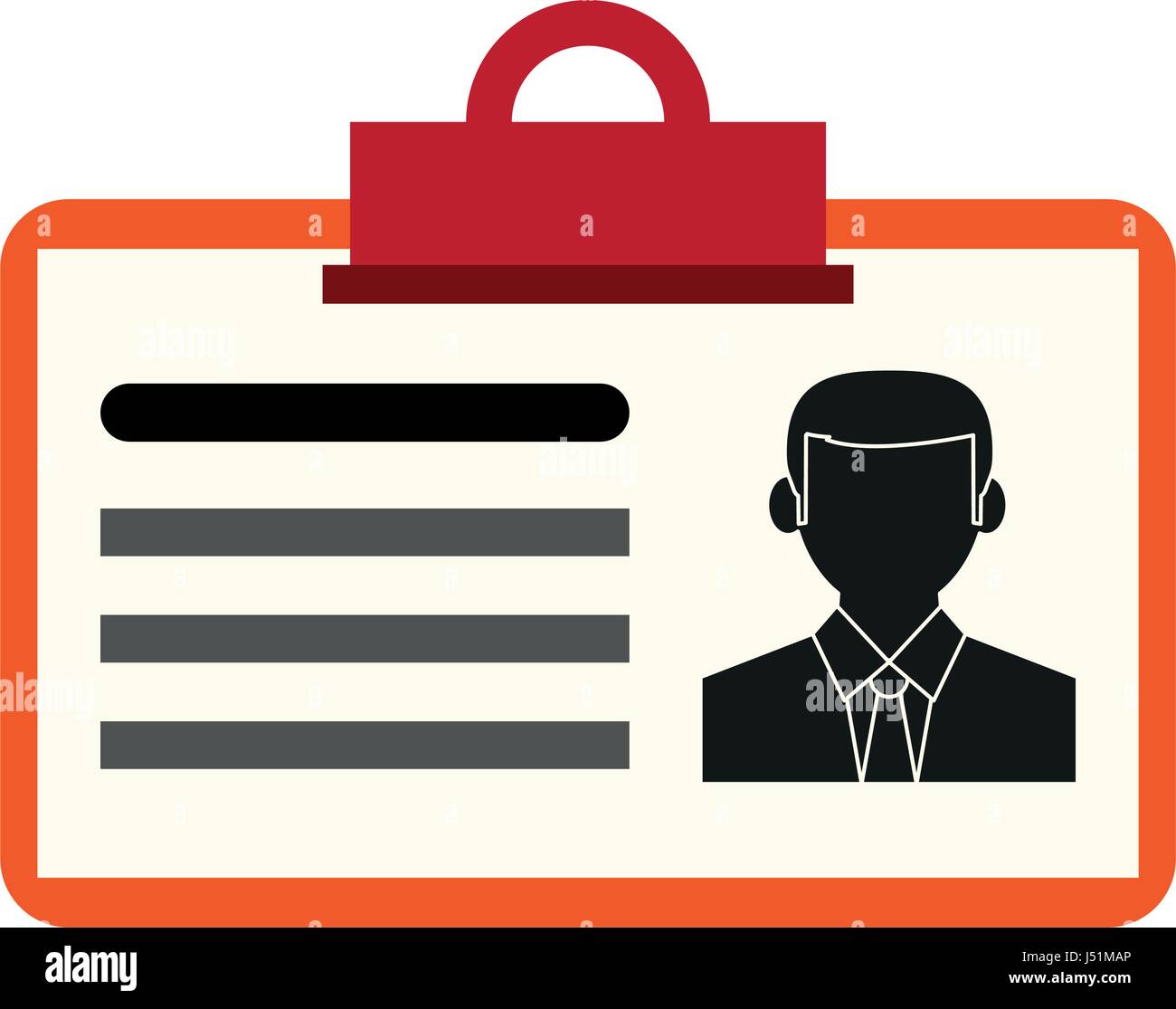 ID-Karte Symbolbild zu arbeiten Stock Vektor