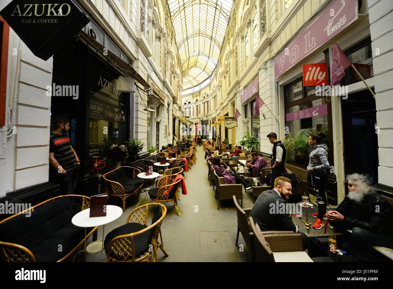 Macca - Vilacrosse Passage hat viele beliebte Bars und Cafés. Stockfoto