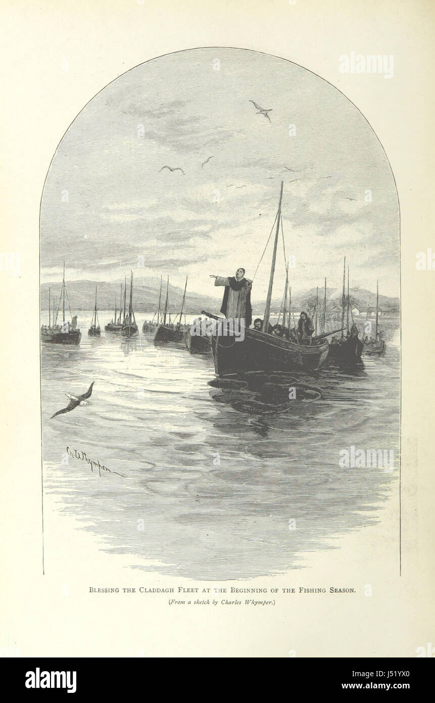 Mit Stift und Bleistift gezeichnete Irish Pictures ist eine historische Kunstsammlung, die irische Landschaften und das Leben zeigt, die mit Stift- und Bleistiftzeichnungen festgehalten werden. Diese Kollektion betont irische Kultur, Traditionen und landschaftliche Schönheit durch detaillierte Illustrationen. Stockfoto