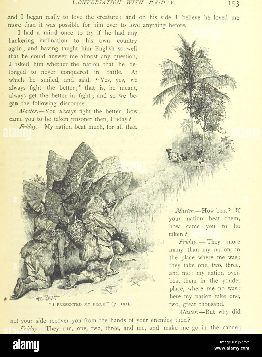 Das Leben und die seltsamen überraschenden Abenteuer des Robinson Crusoe. Mit hundertzwanzig original-Illustrationen von Walter Paget Stockfoto