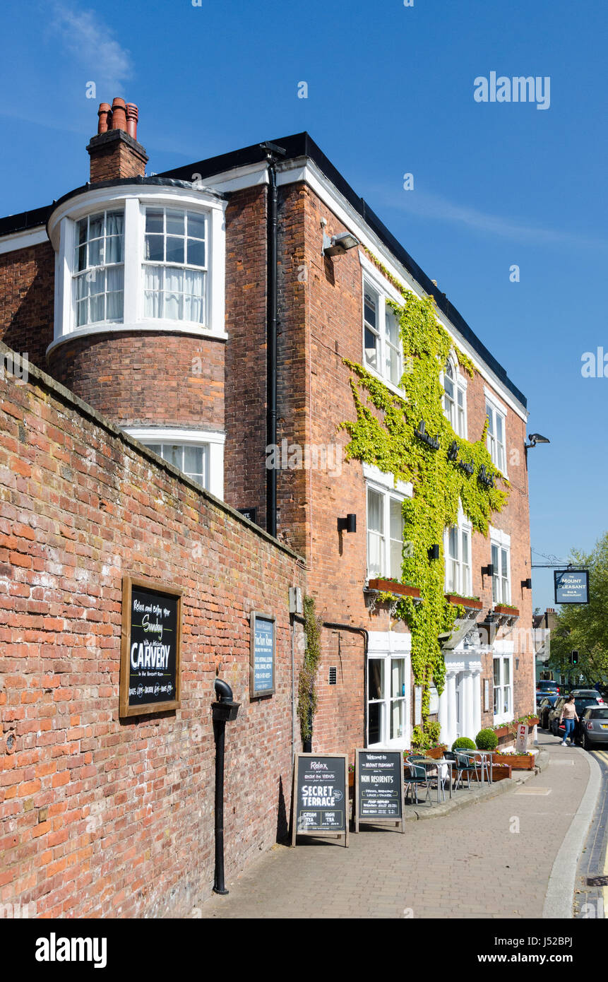 Mount Pleasant Hotel Bellevue Terrasse in Malvern, Worcestershire Stockfoto