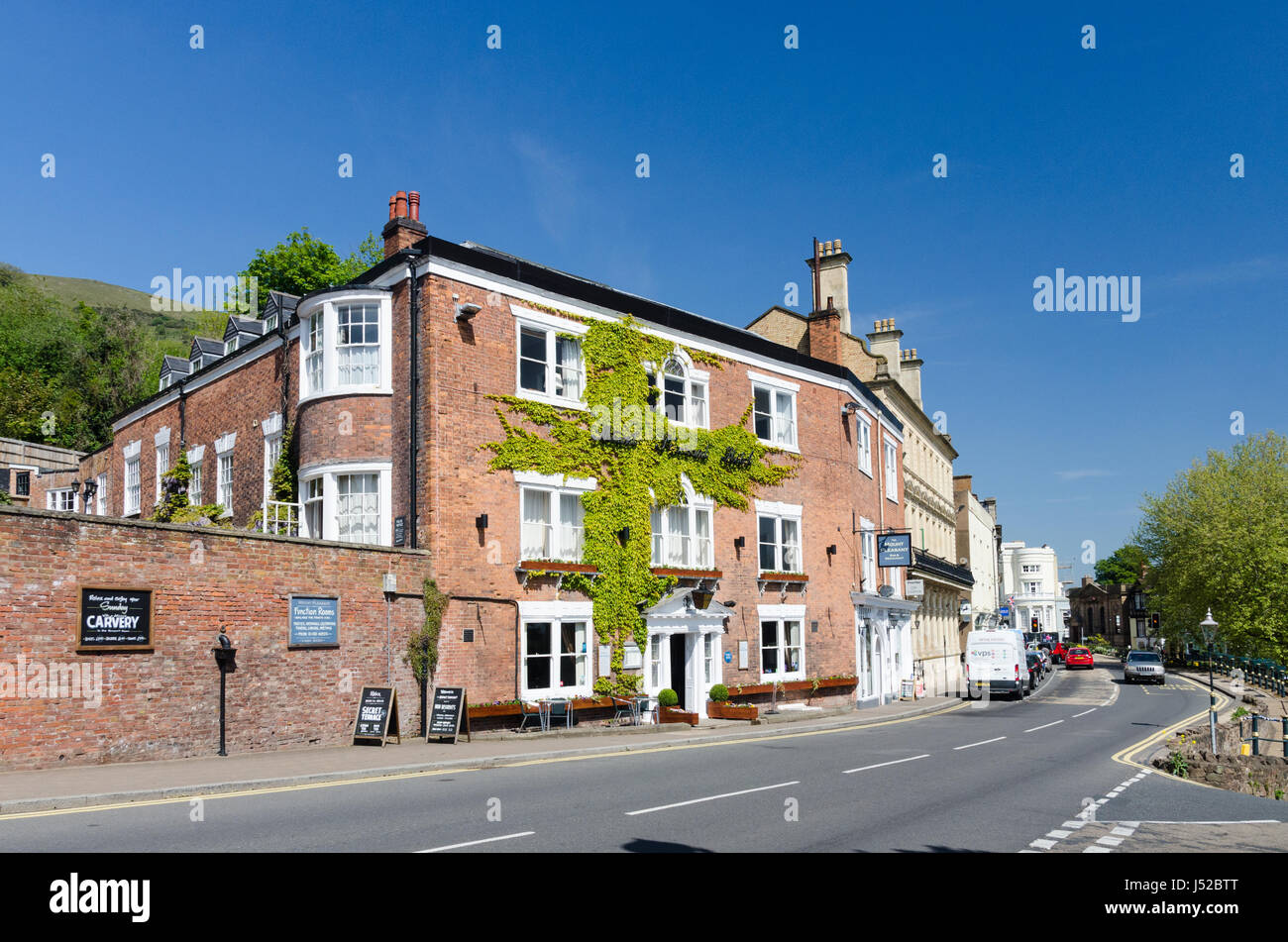 Mount Pleasant Hotel Bellevue Terrasse in Great Malvern, Worcestershire Stockfoto