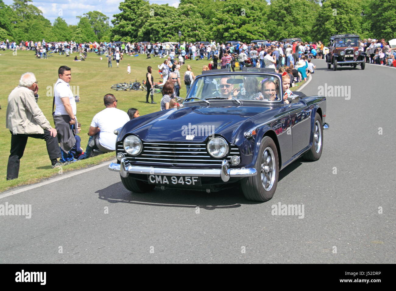 Triumph TR5 2500 (1968), Chestnut Sunday, 14. Mai 2017. Bushy Park, Hampton Court, London, England, Großbritannien, Großbritannien, Großbritannien, Europa. Stockfoto