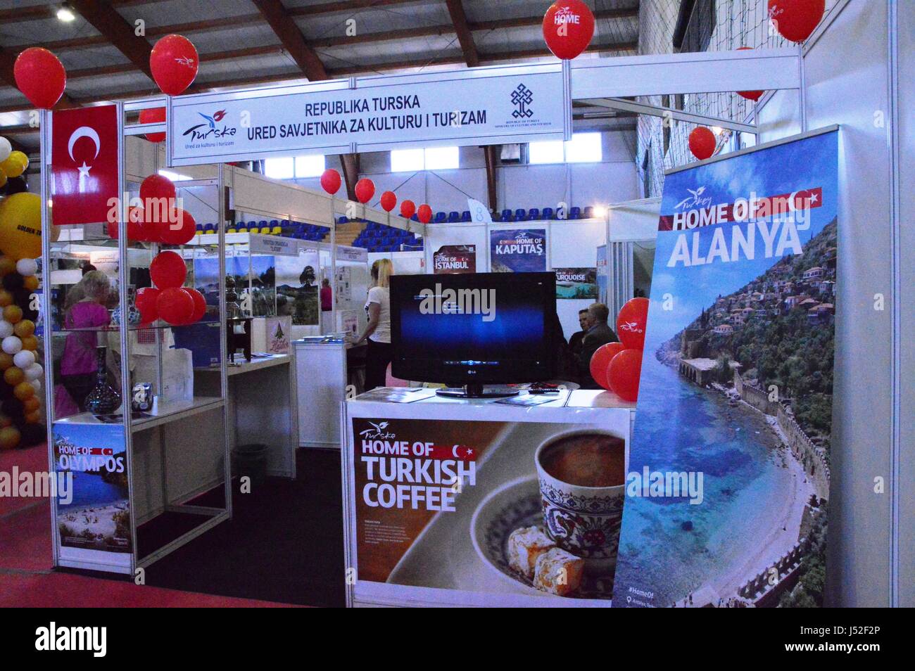 Abgeschlossen am 15. internationalen Messe Tourismus und Ökologie Liste Lukavac, Bosnien und Herzegovina.Who von 11,5 dauerte.-13.5.2017 des Jahres Stockfoto