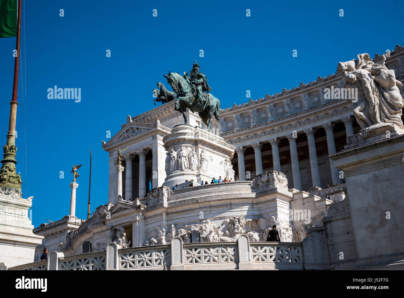 Das Denkmal für König Vittorio Emanuele 2 in der Piazza Venezia in Rom Stockfoto