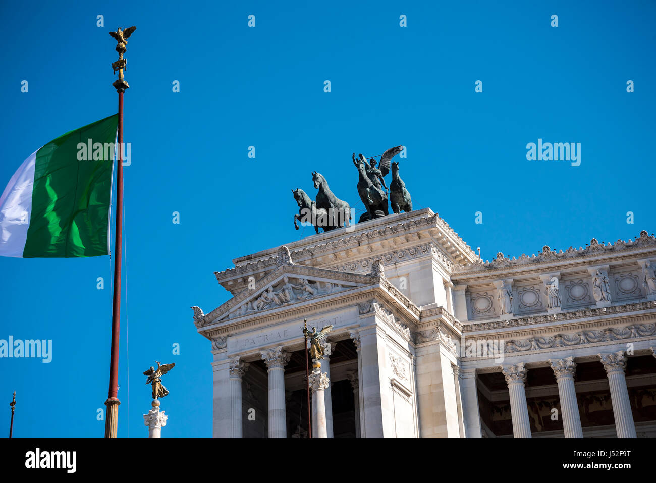 Das Denkmal für König Vittorio Emanuele 2 in der Piazza Venezia in Rom Stockfoto