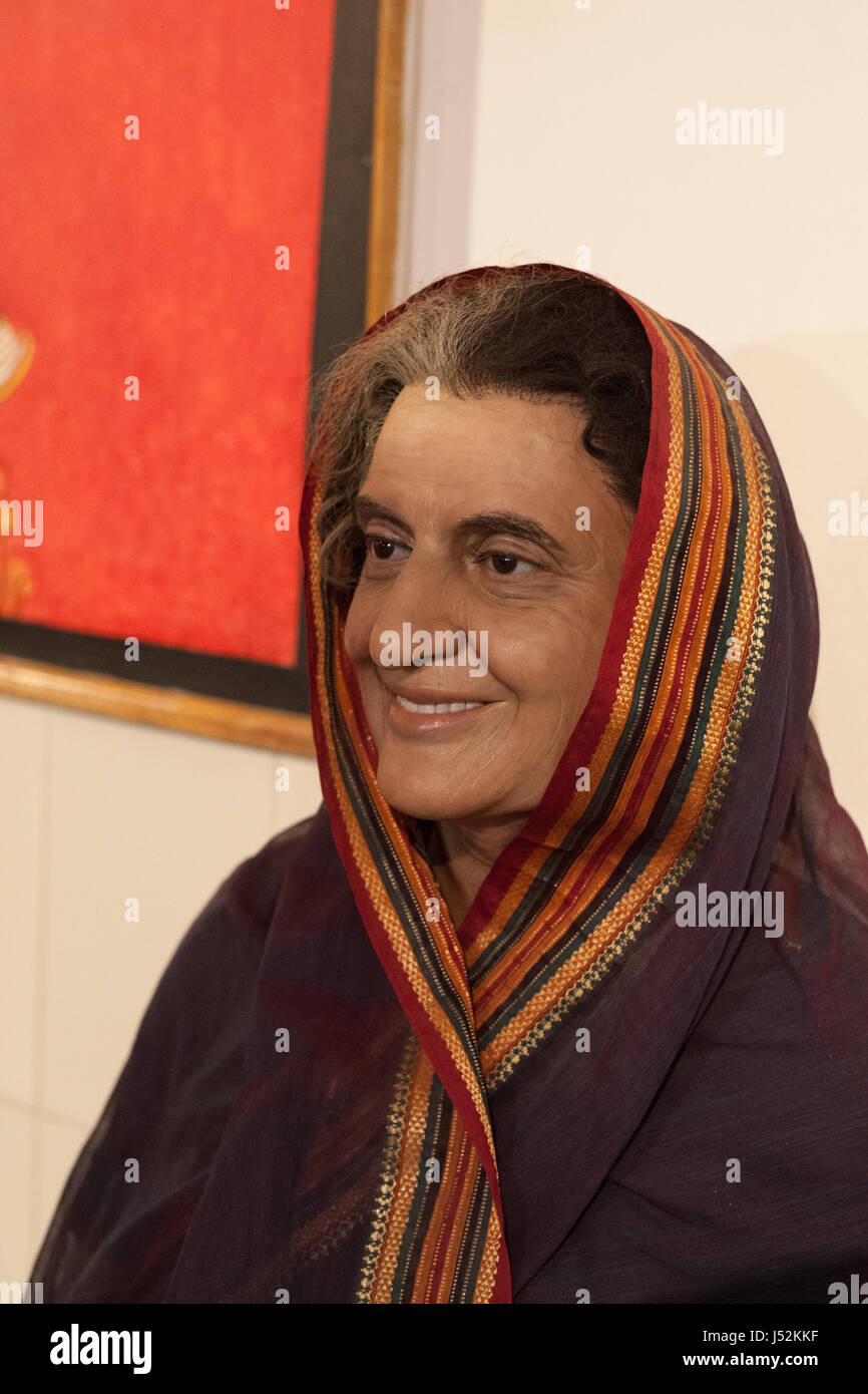 Indira Gandhi Wachsstatue bei Lonavala Stockfotografie Alamy