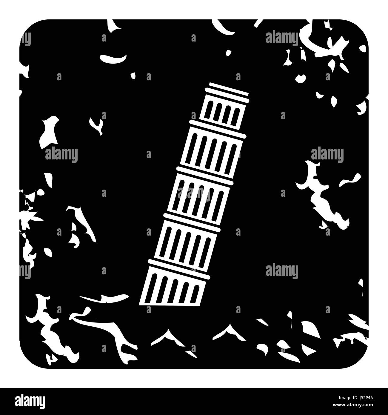 Pisa Turm Symbol. Grunge-Abbildung von Pisa Turm Vektor Icon für web Stock Vektor